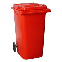 240 litre wheelie bin red