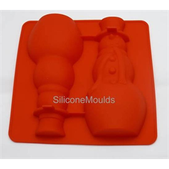 3D snowman silicone chocolate mould