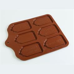 edible gift tag silicone chocolate mould