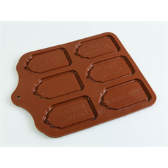 edible gift tag silicone chocolate mould