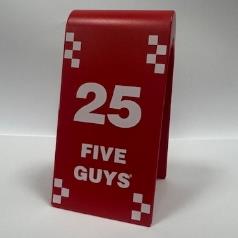 Five Guys Tent Cards 25-49 *Table Service Branches Only*