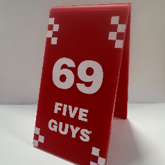 Five Guys Tent Cards 50-74 *Table Service Branches Only*
