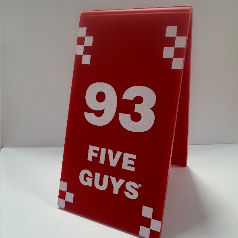 Five Guys Tent Cards 75-99 *Table Service Branches Only*