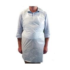 Disposable Polythene Aprons 25 Micron White (Pack of 500)