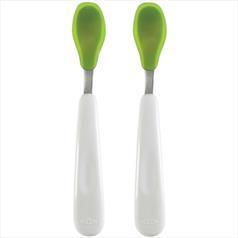 Silicone Feeding Spoon Set green