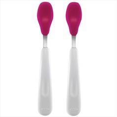 Silicone Feeding Spoon Set pink