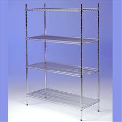 Chrome Wire 4-Tier Shelving