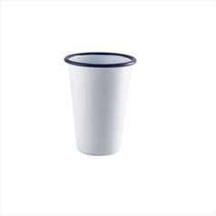 White Enamel Tumblers Jumbo 80cl/28.5oz - 17.5 x 10.2cm