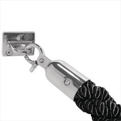 Bolero Black Twist Barrier Rope With Chrome Ends