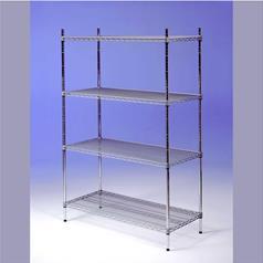 Nylon Coated Wire 4-Tier Shelving 1800(l) x 600(d)mm
