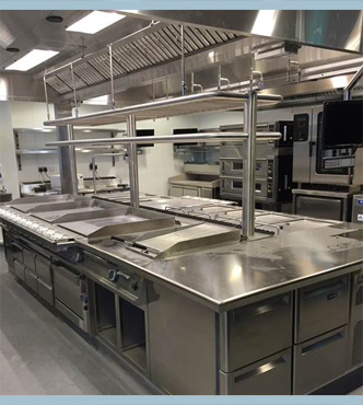 installed commercial kitchen