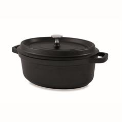 large oval casserole, 31 x 25cm, black