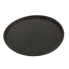 non-slip polypropylene black tray round 16inch