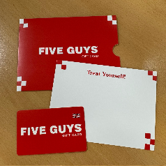 MAX 1 PER BRANCH - Five Guys gift card, wallet and insert - pack of 20