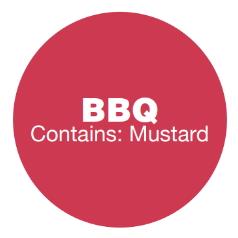 Five Guys BBQ Label roll of 1000