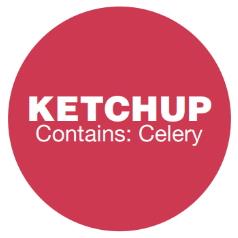 Five Guys Ketchup Label Roll of 1000