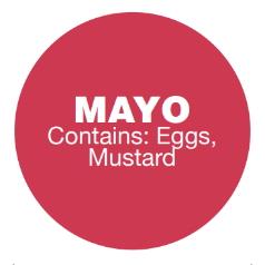 Five Guys Mayo Label Roll of 1000