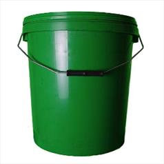 Green plastic bucket 20 litre with lid