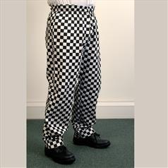 Large Check Trousers - Black XX Large