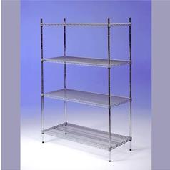 Nylon Coated Wire 4-Tier Shelving 1000(l) x 600(d)mm
