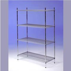 Nylon Coated Wire 4-Tier Shelving 1000(l) x 500(d)mm